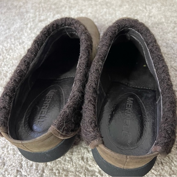 Merrell Womens Luxe Knit Bitter Chocolate Studded Leather Slip-On Shoe Clog - Picture 10 of 10